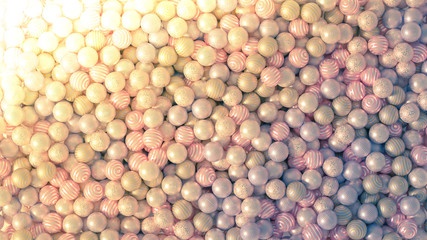 Beautiful festive background with balloons. 3d illustration, 3d rendering.