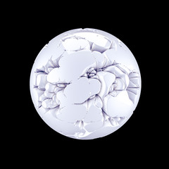 Abstract shape background. 3d illustration, 3d rendering.