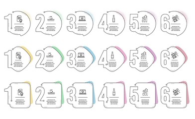 Website education, Payment method and Certificate line icons set. Infographic timeline. Uv protection, Ranking stars and Beer signs. Video learning, Give money, Diploma. Skin cream. Vector