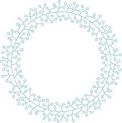 wreath of leaves and berries for frame and decor