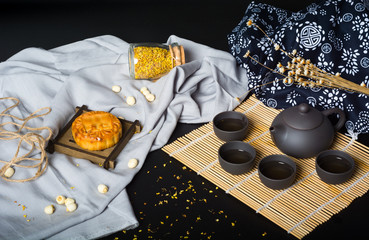 Traditional Chinese cuisine during the Mid-Autumn Festival