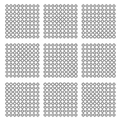 Linear halftone pattern. Circles, speckles, polka dot background / pattern - 285041076