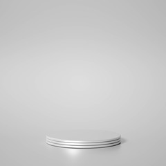 Minimalism abstract background, pedestal. 3d illustration, 3d rendering.