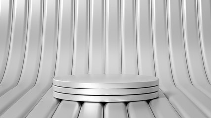 Minimalism abstract background, pedestal. 3d illustration, 3d rendering.