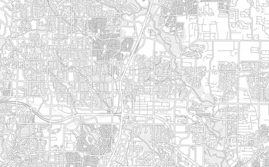 Plano, Texas, USA, bright outlined vector map - obrazy, fototapety, plakaty