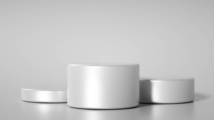 Minimalism abstract background, pedestal. 3d illustration, 3d rendering.