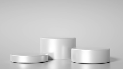 Minimalism abstract background, pedestal. 3d illustration, 3d rendering.