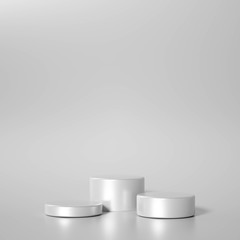 Minimalism abstract background, pedestal. 3d illustration, 3d rendering.