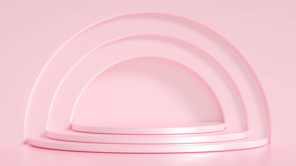 Minimalism abstract background, pedestal. 3d illustration, 3d rendering.