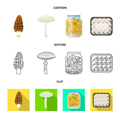 Isolated object of raw and summer logo. Set of raw and ingredient stock vector illustration.