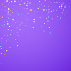 Festive confetti. Celebration stars. Colorful star