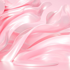 Minimalism abstract background, pedestal. 3d illustration, 3d rendering.