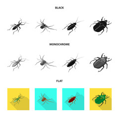 Isolated object of nature and wildlife icon. Set of nature and wing vector icon for stock.