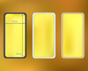 Mesh, gold colored phone backgrounds kit.