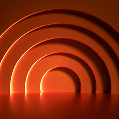 Obraz premium Minimalism abstract background, pedestal. 3d illustration, 3d rendering.