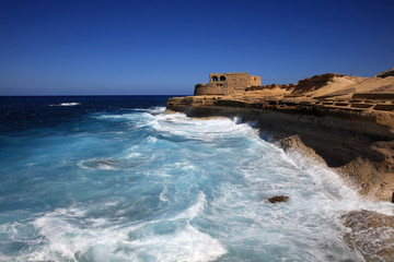Salzpfannen in der Xwejni Bay. Gozo. Malta