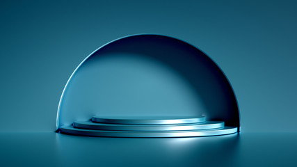 Minimalism abstract background, pedestal. 3d illustration, 3d rendering.