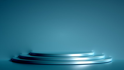 Minimalism abstract background, pedestal. 3d illustration, 3d rendering.