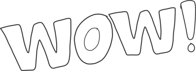 WoW! the word on white background