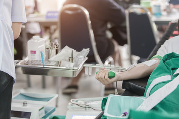 Blood donation in the hospital Which is operated by a doctor