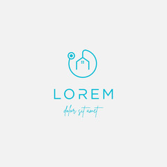 medical home logo vector design icon sign