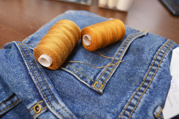 Fototapeta na wymiar closeup of jeans