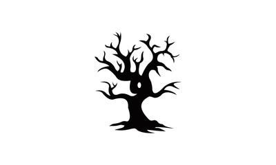 silhouette branch tree logo