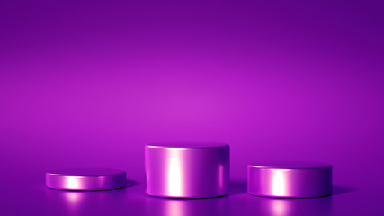 Minimalism abstract background, pedestal. 3d illustration, 3d rendering.