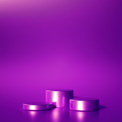 Minimalism abstract background, pedestal. 3d illustration, 3d rendering.