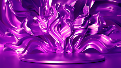 Fototapeta premium Minimalism abstract background, pedestal. 3d illustration, 3d rendering.