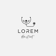 pet dog medical logo design vector signs