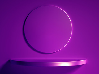 Minimalism abstract background, pedestal. 3d illustration, 3d rendering.