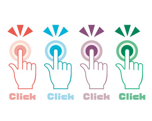 Obraz premium 指 クリック 手 ハンド ハンドサイン アイコン 人差し指