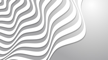 Liquid Smooth Abstract Wavy Gradient Lines Vector with White Grey Gradient Background for Designs Web Design Banner Poster etc.