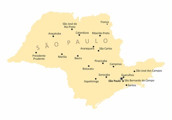 Sao Paulo State map