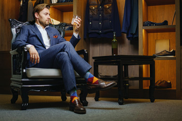 Classy man with whiskey