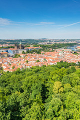 Fototapeta na wymiar Skyline of Prague, capital of the Czech Republic.