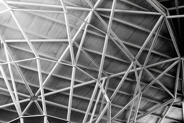 Steel roof structure for background, Abstract for background.