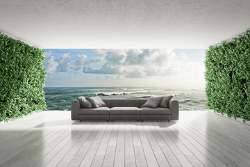 Fototapety  Modern lounge area with sofa