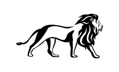 lion logo, royal king animal, vector illustration