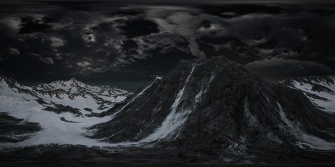 Fototapeta na wymiar VR 360 Norway Mountains Severe Landscape