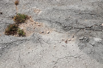 Damaged road in Europe