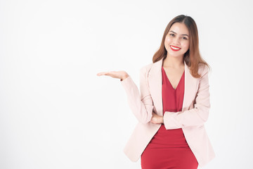 Fototapeta premium Beautiful business woman in studio