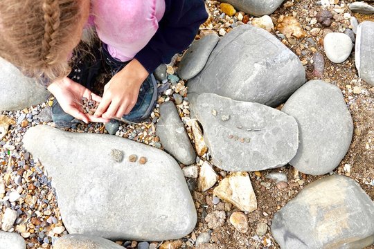 Fossil Hunting At Charmouth Beach Dorset England. 