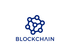 Blockchain Logo Template. Technology Vector Design. Cryptocurrency Illustration