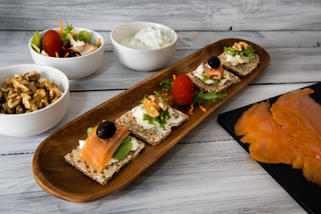 snacks y aperitivos saludables listo para comer