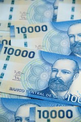 Chilean peso bills - background
