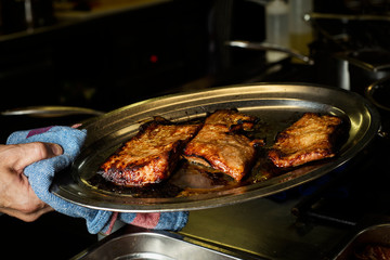 secreto iberico, pork cut from spanish iberian pig.