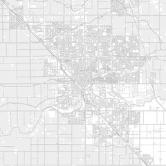Modesto, California, USA, bright outlined vector map