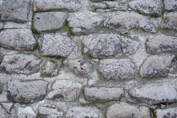 Wand / Steinmauer / Pflastersteine / Hintergrund
